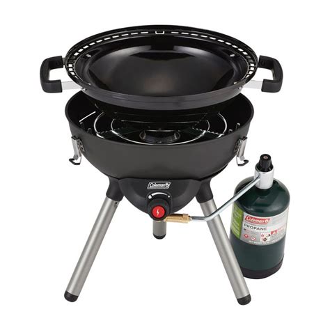 coleman 4-in-1 portable propane gas cooking system black